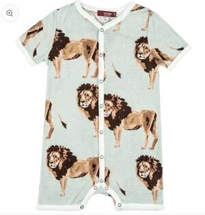 Milkbarn Bamboo Shortall, Lion, NWT, 12-18 Months